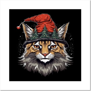 American Bobcat Christmas Posters and Art